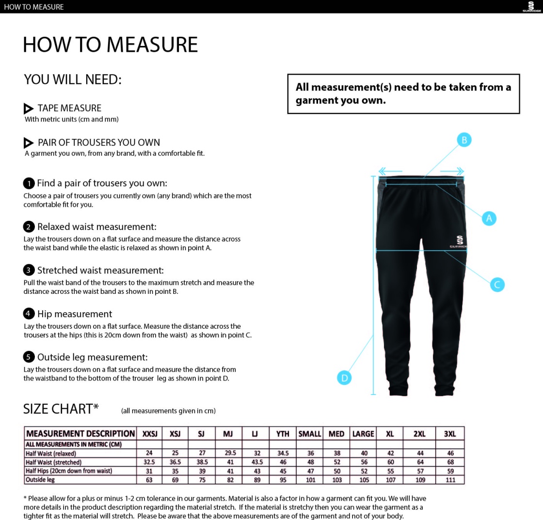 Phoenix HC - Dual Skinny Pant - Size Guide