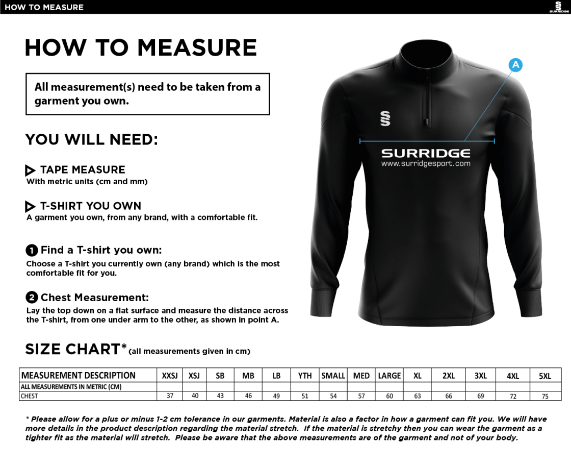 Phoenix HC - Fuse Performance Top - Size Guide